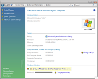 Activation de Windows Vista