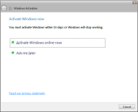 Activation de Windows Vista